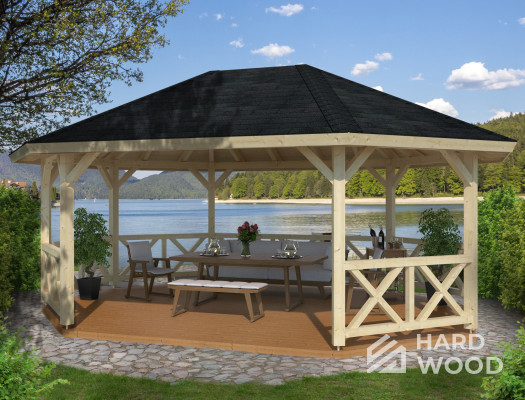 Деревянный навес для отдыха №32 - фото 1107