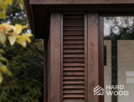 Большая деревянная беседка остеклённая №98 - фото 2280